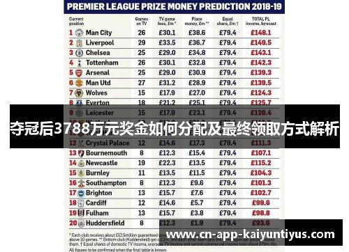 夺冠后3788万元奖金如何分配及最终领取方式解析